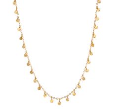 Hammered Round Disc necklace, Brass with 22k gold plated necklace for women, Handmade jewelry